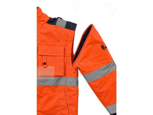 LUTON zimní výstražná bunda oranžovo-modrá - Image 3
