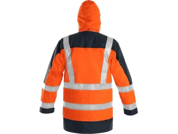 LONDON zimní výstražná bunda oranžovo-modrá - Image 2