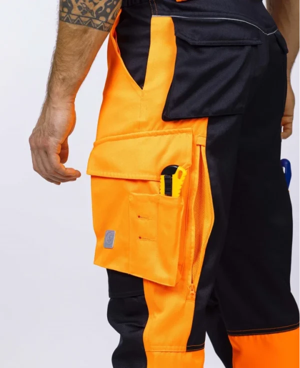 SIGNAL+ výstražné kalhoty s laclem oranžovo-černé - Image 7
